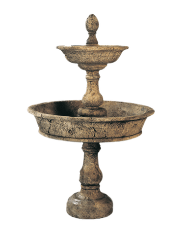 Ercolano Two Tier Cast Stone Outdoor Garden Fountain Fountain Tuscan
